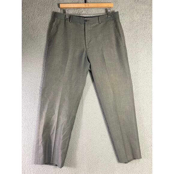JF Ferrar Men's Modern Fit Dress Pants Gray Size 34x29 Flat Front - Picture 3 of 10